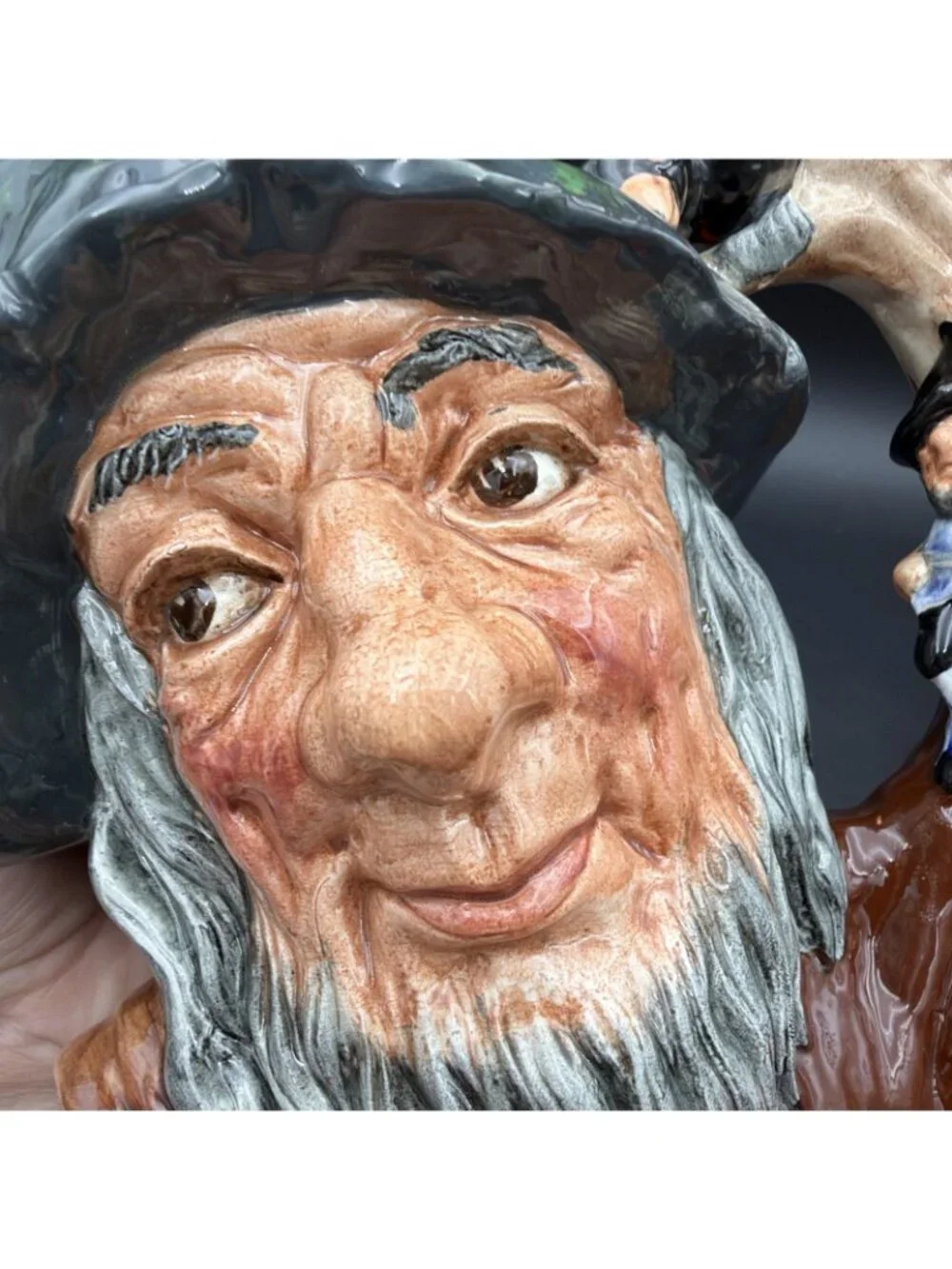 VTG Royal Doulton Large 6.5” Toby Jug Rip Van Winkle Character D6438 EUC c. 1954